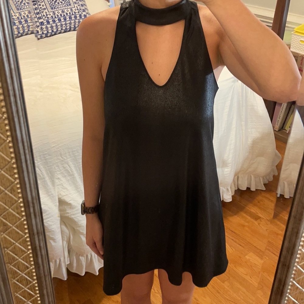 Faux Leather Dress